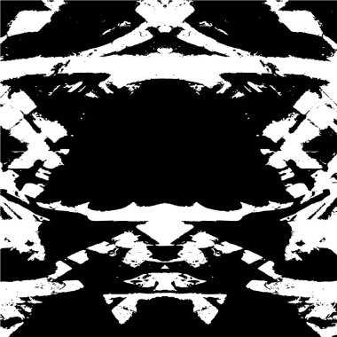 Siyah ve beyazın Grunge arka planı. Soyut monokrom dokusu. Vintage elementler lekeler ve çatlaklar