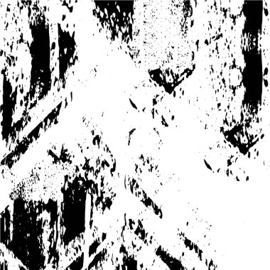 Siyah ve beyazın Grunge arka planı. Soyut monokrom dokusu. Vintage elementler lekeler ve çatlaklar