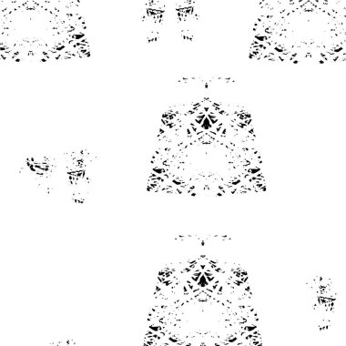 Siyah ve beyazın Grunge arka planı. Soyut monokrom dokusu. Vintage elementler lekeler ve çatlaklar