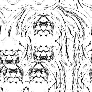 Siyah ve beyazın Grunge arka planı. Soyut monokrom dokusu. Vintage elementler lekeler ve çatlaklar