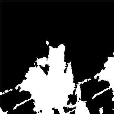 Grunge üst üste biniyor. Soyut siyah-beyaz vektör arkaplanı. Çatlak, leke ve noktalarda kirli desenli tek renkli klasik yüzey. Karanlık korku tarzında eski bir duvar.