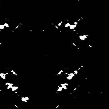 Grunge üst üste biniyor. Soyut siyah-beyaz vektör arkaplanı. Çatlak, leke ve noktalarda kirli desenli tek renkli klasik yüzey. Karanlık korku tarzında eski bir duvar.