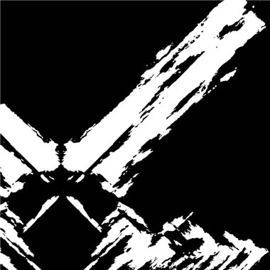 Grunge üst üste biniyor. Soyut siyah-beyaz vektör arkaplanı. Çatlak, leke ve noktalarda kirli desenli tek renkli klasik yüzey. Karanlık korku tarzında eski bir duvar.