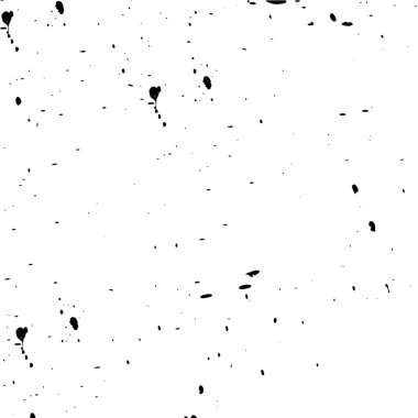 Grunge üst üste biniyor. Soyut siyah-beyaz vektör arkaplanı. Çatlak, leke ve noktalarda kirli desenli tek renkli klasik yüzey. Karanlık korku tarzında eski bir duvar.