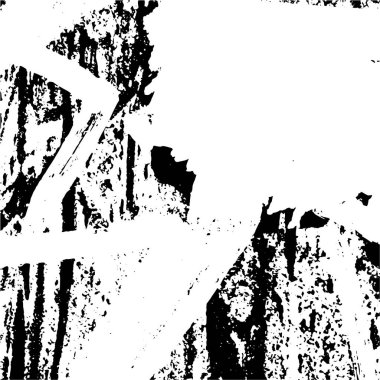 Grunge üst üste biniyor. Soyut siyah-beyaz vektör arkaplanı. Çatlak, leke ve noktalarda kirli desenli tek renkli klasik yüzey. Karanlık korku tarzında eski bir duvar.