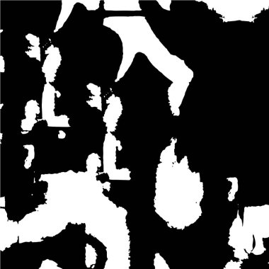 Grunge üst üste biniyor. Soyut siyah-beyaz vektör arkaplanı. Çatlak, leke ve noktalarda kirli desenli tek renkli klasik yüzey. Karanlık korku tarzında eski bir duvar.