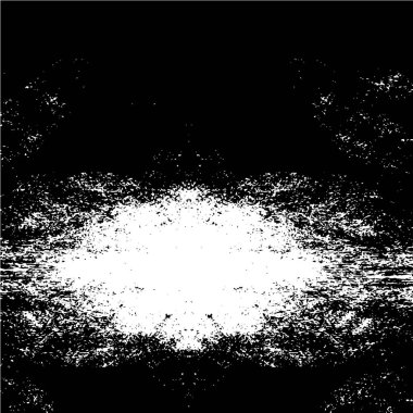 Grunge üst üste biniyor. Soyut siyah-beyaz vektör arkaplanı. Çatlak, leke ve noktalarda kirli desenli tek renkli klasik yüzey. Karanlık korku tarzında eski bir duvar.