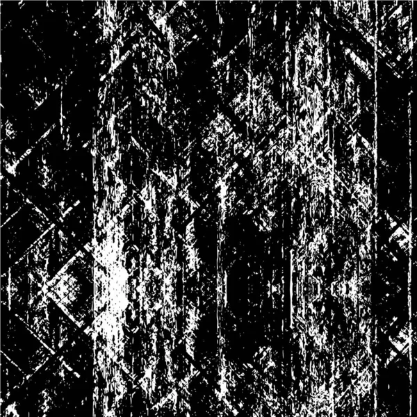 黑白相间的背景 摘要单色纹理 陈旧元素 污渍和裂缝 — 图库矢量图片