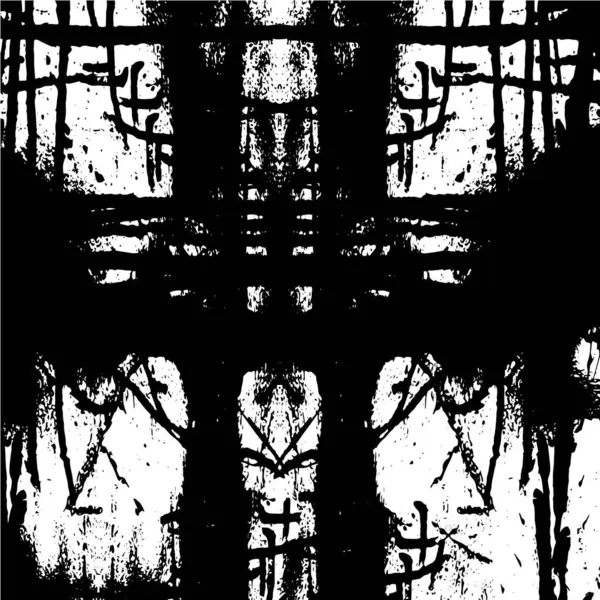 Black White Grunge Background Vector Illustration — Stock Vector