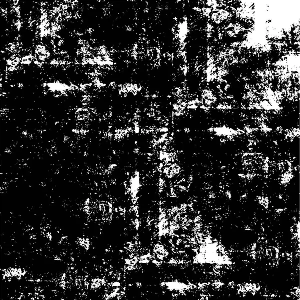 Grunge üst üste biniyor. Soyut siyah-beyaz vektör arkaplanı. Çatlak, leke ve noktalarda kirli desenli tek renkli klasik yüzey. Karanlık korku tarzında eski bir duvar.