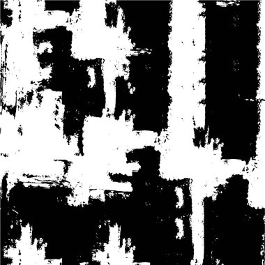 Grunge üst üste biniyor. Soyut siyah-beyaz vektör arkaplanı. Çatlak, leke ve noktalarda kirli desenli tek renkli klasik yüzey. Karanlık korku tarzında eski bir duvar.