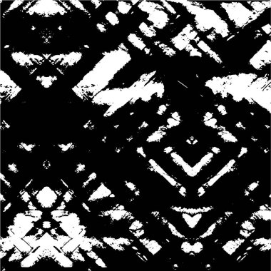 Grunge üst üste biniyor. Soyut siyah-beyaz vektör arkaplanı. Çatlak, leke ve noktalarda kirli desenli tek renkli klasik yüzey. Karanlık korku tarzında eski bir duvar.