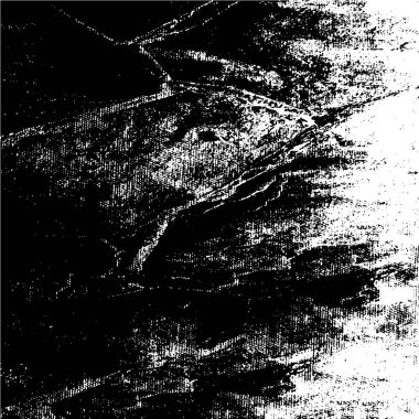 Siyah ve beyaz renklerde sıkıntılı bir doku. Koyu renk, vektör çizimi. Örtülü çizim. soyut tasarım