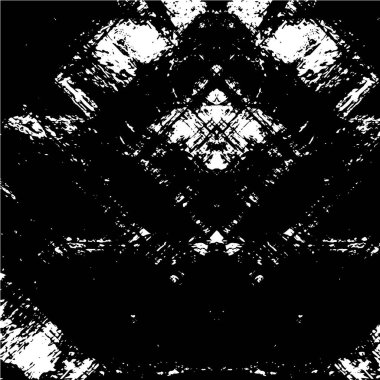 Siyah ve beyaz olarak sıkıntılı bir doku. Koyu renkli, vektör resimli doku. Örtülü çizim. soyut tasarım