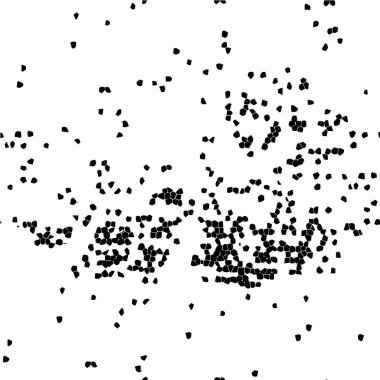 Siyah ve beyaz olarak sıkıntılı bir doku. Koyu renkli, vektör resimli doku. Örtülü çizim. soyut tasarım