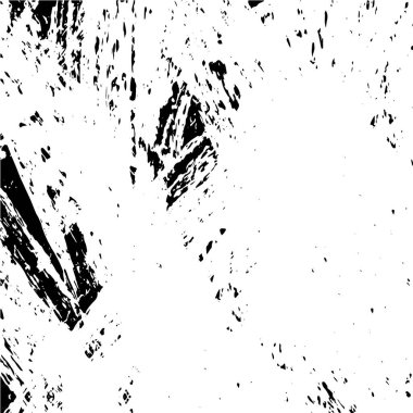 Grunge üst üste biniyor. Soyut siyah-beyaz vektör arkaplanı. Çatlak, leke ve noktalarda kirli desenli tek renkli klasik yüzey. Karanlık korku tarzında eski bir duvar.
