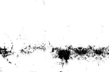 Grunge üst üste biniyor. Soyut siyah-beyaz vektör arkaplanı. Çatlak, leke ve noktalarda kirli desenli tek renkli klasik yüzey. Karanlık korku tarzında eski bir duvar.