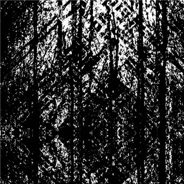 Grunge üst üste biniyor. Soyut siyah-beyaz vektör arkaplanı. Çatlak, leke ve noktalarda kirli desenli tek renkli klasik yüzey. Karanlık korku tarzında eski bir duvar.