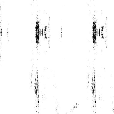Grunge üst üste biniyor. Soyut siyah-beyaz vektör arkaplanı. Çatlak, leke ve noktalarda kirli desenli tek renkli klasik yüzey. Karanlık korku tarzında eski bir duvar.