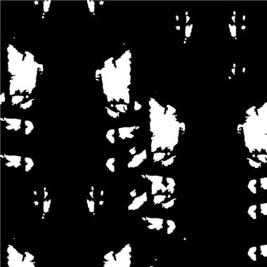 Grunge üst üste biniyor. Soyut siyah-beyaz vektör arkaplanı. Çatlak, leke ve noktalarda kirli desenli tek renkli klasik yüzey. Karanlık korku tarzında eski bir duvar.