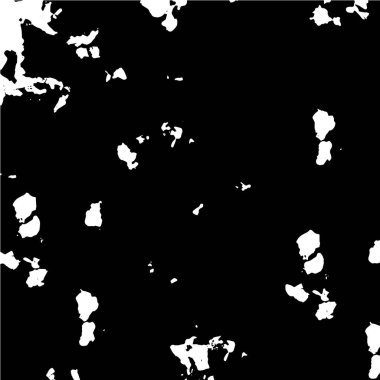 Grunge üst üste biniyor. Soyut siyah-beyaz vektör arkaplanı. Çatlak, leke ve noktalarda kirli desenli tek renkli klasik yüzey. Karanlık korku tarzında eski bir duvar.