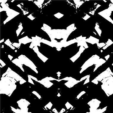 Siyah ve beyaz elementli soyut çizimler. Yıpranmış doku