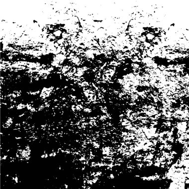 Çatlamış beton, taş ya da asfaltın sıkıntılı örtülü dokusu. Grunge 'un arka planı. soyut yarım ton vektör çizimi