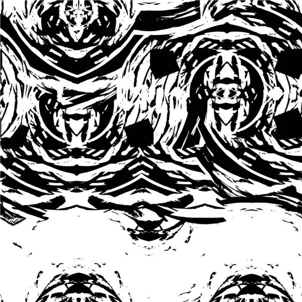 Patrón Blanco Negro Ilustración Vectorial Abstracta — Archivo Imágenes Vectoriales