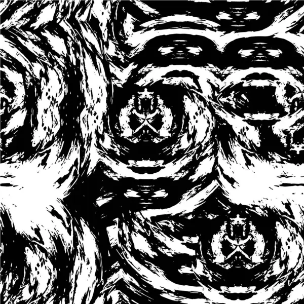 Abstracte Zwart Wit Textuur Grunge Vector Achtergrond — Stockvector