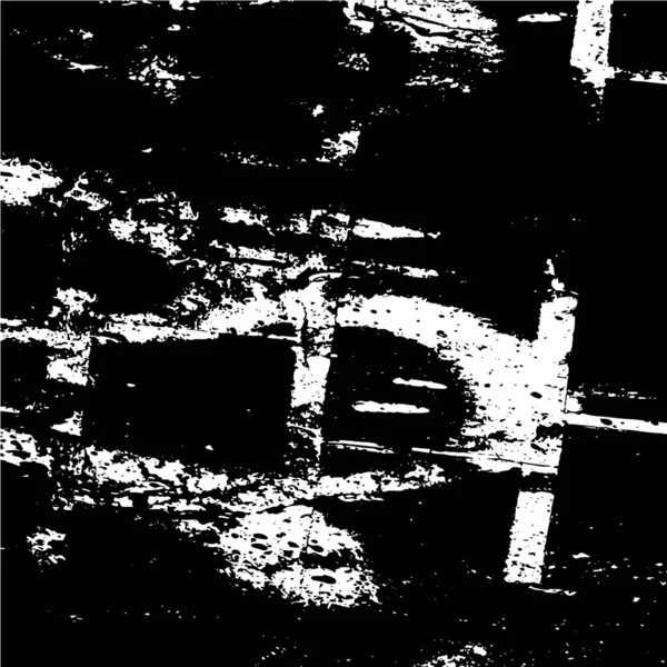 Illustration Abstraite Avec Des Éléments Noir Blanc Texture Altérée — Image vectorielle
