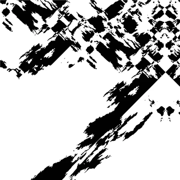 抽象的な黒と白のグラウンジテクスチャー モノクロテクスチャー — ストックベクタ