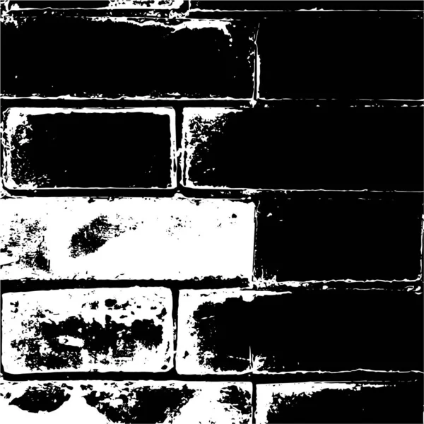 Sklíčený Překryv Textury Starých Cihel Černo Bílém Abstraktním Polotónovém Pozadí — Stockový vektor