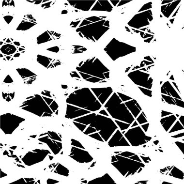 Siyah ve beyazın Grunge arka planı. Soyut monokrom dokusu. Vintage elementler lekeler ve çatlaklar