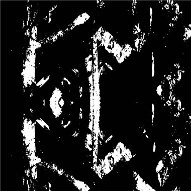 Çizik ve çiziklerle dolu siyah beyaz bir arka plan. Soyut vektör illüstrasyonu.