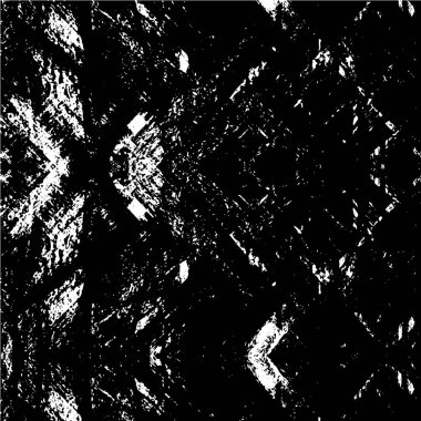 Siyah dokuda sıkıntılı bir zemin. Noktalar, noktalar, çizikler ve çizgiler olan beyaz dokular. soyut vektör illüstrasyonu.