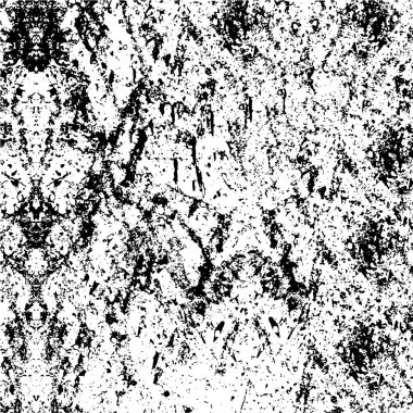 Siyah ve beyazın Grunge arka planı. Soyut monokrom dokusu. Vintage elementler lekeler ve çatlaklar