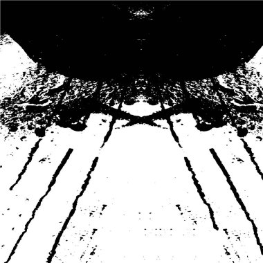 Siyah ve beyazın Grunge arka planı. Soyut monokrom dokusu. Vintage elementler lekeler ve çatlaklar