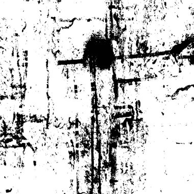 Siyah ve beyazın Grunge arka planı. Soyut monokrom dokusu. Vintage elementler lekeler ve çatlaklar