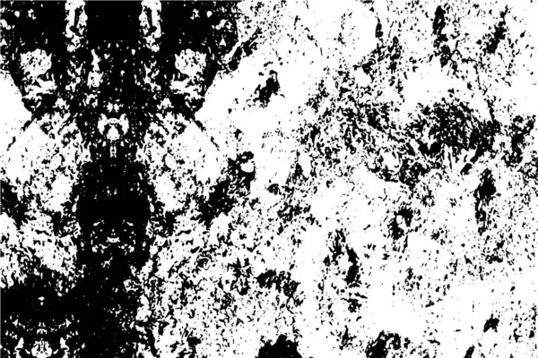 Fond Tourmenté Texture Noire Blanche Avec Points Abîmés Rayures Lignes — Image vectorielle
