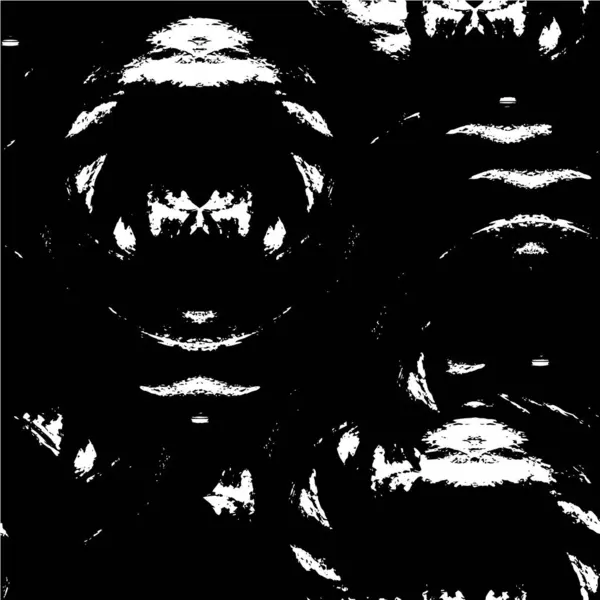 Чорно Білий Монохромний Фон Вінтажний Вивітрений Фон Абстрактна Антична Текстура — стоковий вектор