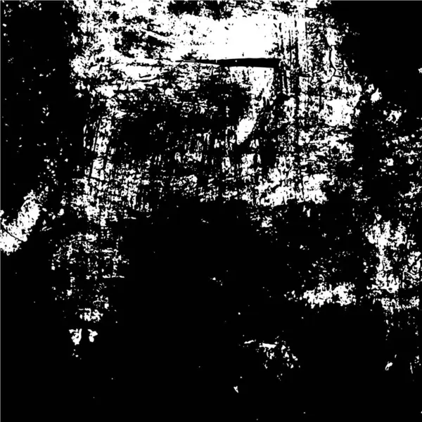 Verontruste Achtergrond Met Zwart Wit Textuur Stippen Vlekken Krassen Lijnen — Stockvector