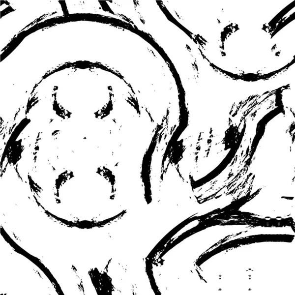 黑白相间的背景 摘要单色纹理 陈旧元素 污渍和裂缝 — 图库矢量图片