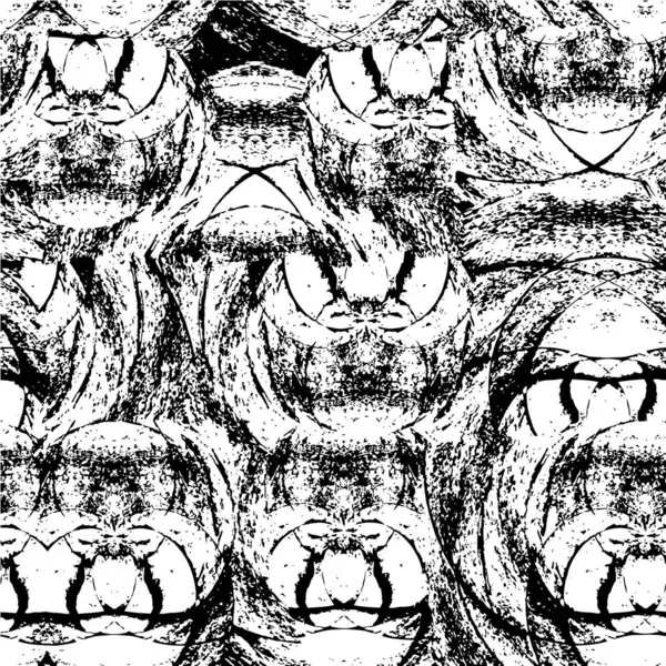 Гранд Фон Чорно Білого Кольору Абстрактна Монохромна Текстура Урожайні Елементи — стоковий вектор