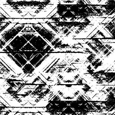 Grunge üst üste biniyor. Soyut siyah-beyaz vektör arkaplanı. Çatlak, leke ve noktalarda kirli desenli tek renkli klasik yüzey. Karanlık korku tarzında eski bir duvar.