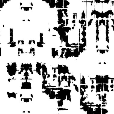 Pis ve kaba arka plan siyah ve beyaz lekelerle yapılmış.