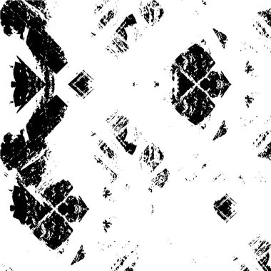 Pis ve kaba arka plan siyah ve beyaz lekelerle yapılmış.