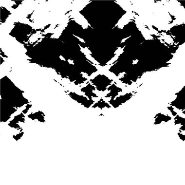 Grunge üst üste biniyor. Soyut siyah-beyaz vektör arkaplanı. Çatlak, leke ve noktalarda kirli desenli tek renkli klasik yüzey. Karanlık korku tarzında eski bir duvar.