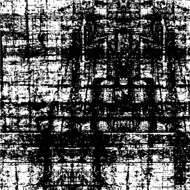 Grunge üst üste biniyor. Soyut siyah-beyaz vektör arkaplanı. Çatlak, leke ve noktalarda kirli desenli tek renkli klasik yüzey. Karanlık korku tarzında eski bir duvar.