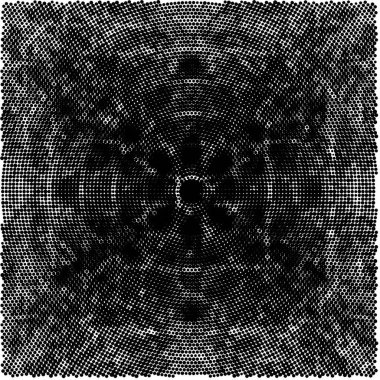 Grunge üst üste biniyor. Soyut siyah-beyaz vektör arkaplanı. Çatlak, leke ve noktalarda kirli desenli tek renkli klasik yüzey. Karanlık korku tarzında eski bir duvar.