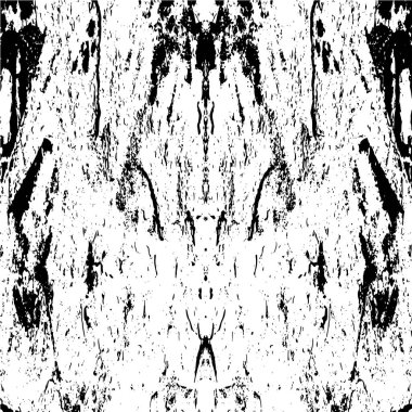 Grunge üst üste biniyor. Soyut siyah-beyaz vektör arkaplanı. Çatlak, leke ve noktalarda kirli desenli tek renkli klasik yüzey. Karanlık korku tarzında eski bir duvar.